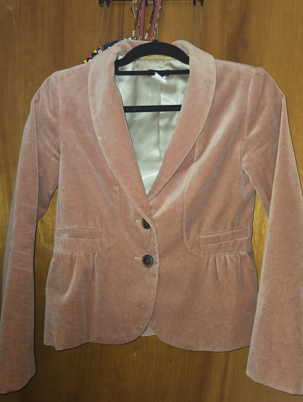 Vintage J. CREW Velveteen Peplum Blazer